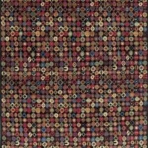 Bottle Caps Black Tibetan Rug