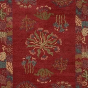 Tibetan Rug Healing Botanical Plum