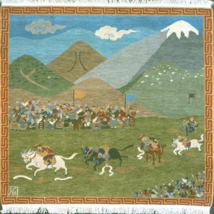 Horse Festival Tibetan Carpet