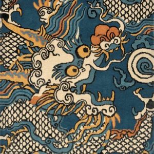 Tibetan Rug Imperial Dragon Blue