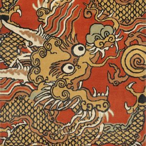 Tibetan Rug Imperial Dragon Orange