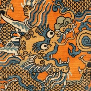Tibetan Rug Imperial Dragon Saffron