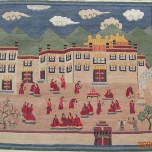 Tibetan Carpet Monks at Debate Sera Monastry