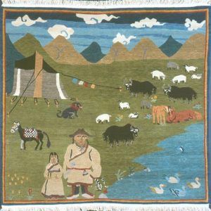 Nomadic Life Tibetan Carpet