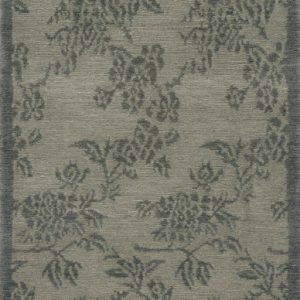 Tibetan Rug Peonies Blue