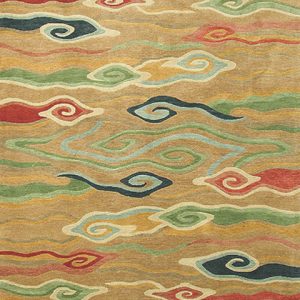 Tibetan Rug Swirling Clouds