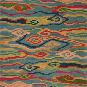 Tibetan Rug Swirling Clouds