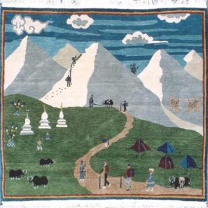 Trekkers from Afar Tibetan Carpet